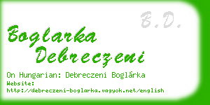 boglarka debreczeni business card