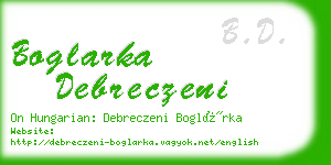 boglarka debreczeni business card